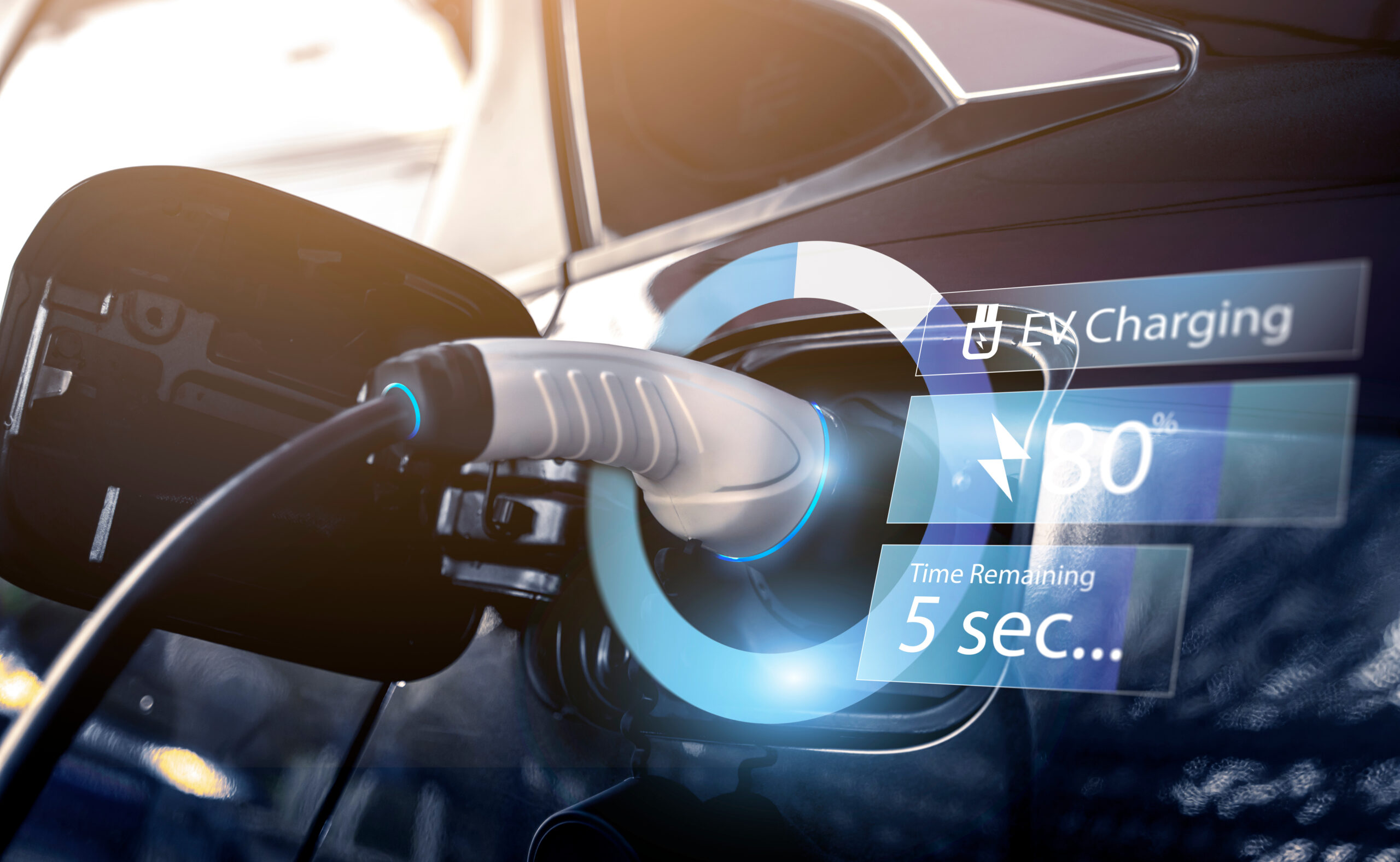 power cable pump plug in charging power to electric vehicle ev c